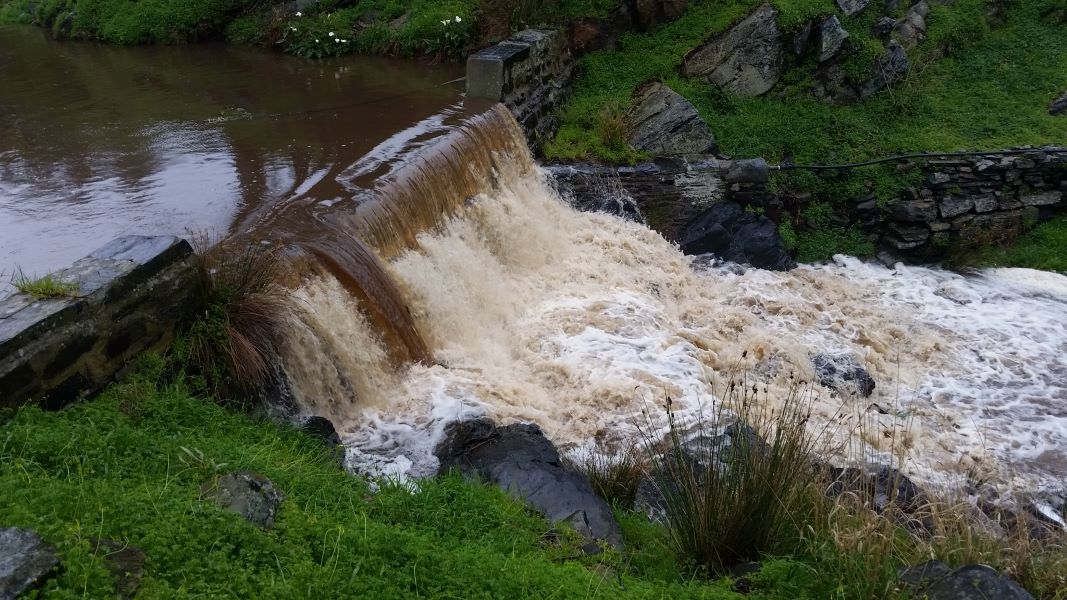 Big winter flow over the weir