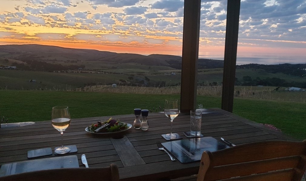 Dinner in the evening light